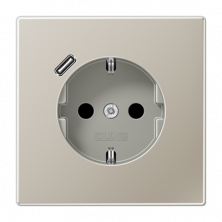 Розетка 2K+З USB Typ C Jung ES1520-18C
