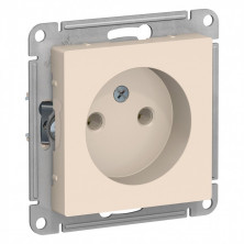Розетка силовая Schneider Electric Atlas Design без заземления, бежевая ATN000241