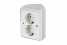 Розетка 2К угловая без шторок Белая Schneider Electric Этюд PA16-105B