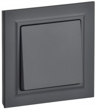  BRITE Выключатель 1-клавишный 10А в сборе ВСР10-1-0-БрГ графит IEK 