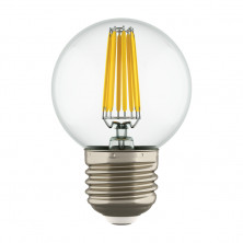 Лампа светодиодная филаментная Lightstar LED Filament E27 6W 4000K шар прозрачный 933824