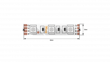 Светодиодная лента 5050, 60 LED/м, 14,4 Вт/м, 12В , IP20, Цвет: RGB, SWG560-12-14.4-RGB-M
