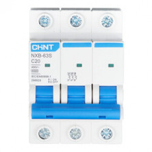 Автоматический выключатель CHINT NXB-63S 3P 20А 4.5kA 400В х-ка C (R) 296828