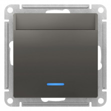 Выключатель для гостиниц Schneider Electric Atlas Design с подсветкой, сталь ATN000967