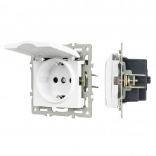 Механизм розетки влагозащищённый Arlight SCT-MCP-PL-WH (250V, 16A) 043745