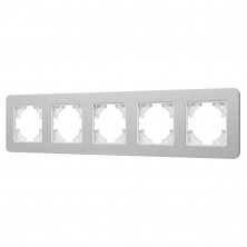 Рамка на 5 постов алюминиевая Arlight FRM-AKIRY-SFAL-5-SR 049746