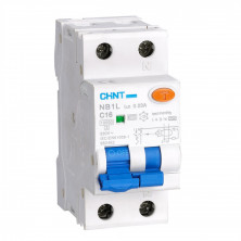 Дифференциальный автомат АВДT CHINT NB1L 1P+N 6kA х-ка С 6А тип А 30mA (R) 203016