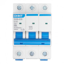 Автоматический выключатель CHINT NXB-63S 3P 10А 4.5kA 400В х-ка C (R) 296826