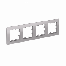 Рамка Systeme Electric AtlasDesign Air 4-ая, цвет алюминий, ATN220304