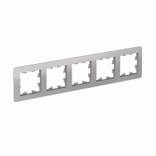 Рамка Systeme Electric AtlasDesign Air 5-ая, цвет алюминий, ATN220305