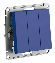 Выключатель трехклавишный Schneider Electric Atlas Design аквамарин ATN001131