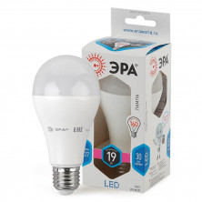 Лампа светодиодная Эра E27 19W 4000K LED A65-19W-840-E27 Б0031703