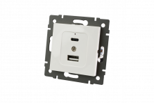 Механизм USB розетки Arlight SCT-MUAC-PL-WH-V (5V, 3A, QC4) 049839