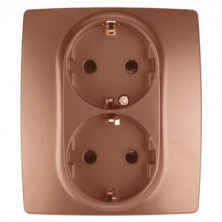 Розетка 2P+E Schuko со шторками Эра 12-2104-14 Б0019333