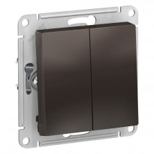 Выключатель двухклавишный Schneider Electric Atlas Design ATN000651