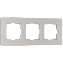 Рамка из стекла на 3 поста Senso дымчатый soft-touch W0033117