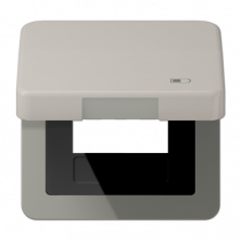 Рамка с подпружиненной крышкой для USB-механизмов Jung CD590KLUSBPT