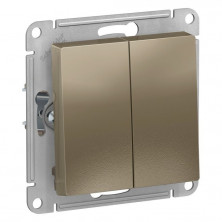 Выключатель двухклавишный Schneider Electric Atlas Design ATN000551