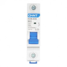 Автоматический выключатель CHINT NXB-63S 1P 63А 4.5kA 230В х-ка B (R) 296703
