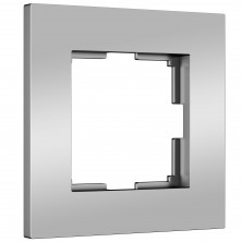 Рамка из поликарбоната на 1 пост Slab серебро софт W0012965