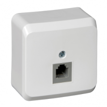 Розетка телефонная RJ 11 Белая Schneider Electric Этюд TELA-001B