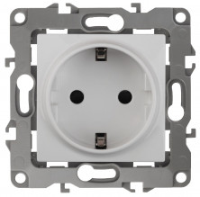 Розетка 2P+E Schuko со шторками Эра 12-2002-01 Б0036440