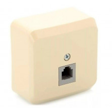 Розетка телефонная RJ 11 Кремовая Schneider Electric Этюд TELA-001K