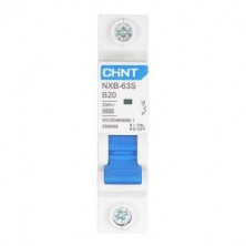 Автоматический выключатель CHINT NXB-63S 1P 20А 4.5kA 230В х-ка B (R) 296698