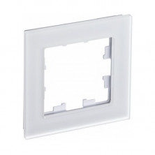 Рамка 1-ая Systeme Electric AtlasDesign Nature Матовое стекло белый ATN330101