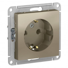 Розетка с заземлением Schneider Electric Atlas design ATN000543