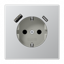 Розетка 2K+З USB Typ AC Jung AL1520-15CA