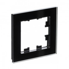 Рамка Systeme Electric Atlas Design Nature на 1 пост, черное стекло ATN321001