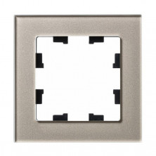 Рамка Systeme Electric Atlas Design Nature на 1 пост, шампань стекло ATN320501