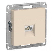 Розетка Systeme Electric Atlas Design RJ-45 кат. 6a, бежевая ATN000286