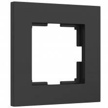 Рамка из поликарбоната на 1 пост Slab черный софт W0012908