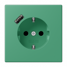 Розетка 2K+З USB Typ A Jung LC1520-18A250