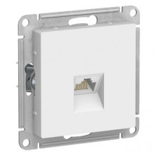 Розетка Systeme Electric Atlas Design RJ-45 кат. 6a, белая ATN000186