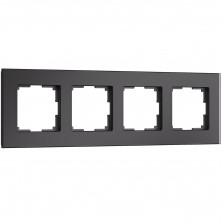 Рамка из стекла на 4 поста Senso черный soft-touch W0043108
