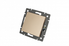 Механизм выключателя одноклавишный непроходной Arlight SWT-MK01-PL-GD-V (250V, 10A) 049870