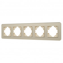 Рамка на 5 постов стеклянная Arlight FRM-OMALI-GS-5-GD 049707