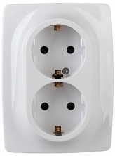 Розетка 2x2P+E Schuko со шторками Эра 12-2008-01 Б0038812