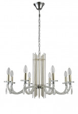 Подвесная люстра Crystal Lux AURELIO SP8 GOLD+CHROME/TRANSPARENT