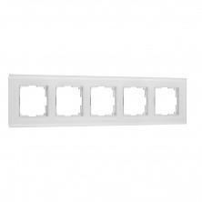 Рамка из стекла на 5 постов Senso белый soft-touch W0053101