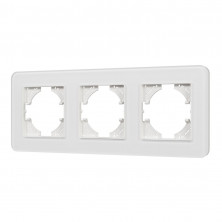 Рамка на 3 поста стеклянная Arlight FRM-OMALI-SFGS-3-WH 049712