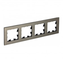 Рамка Systeme Electric Atlas Design Nature на 4 поста, латунь ATN312204