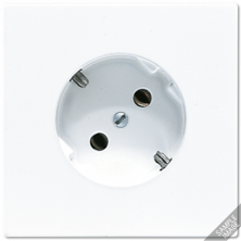 Розетка штепсельная Schuko Jung LS520-45NWW