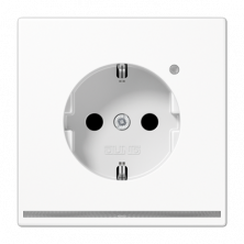 Розетка Schuko с LED подсветкой Jung LS1520-OWWLNW