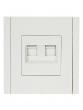 FORTE&PIANO Розетка компьютерная двойная RJ45 кат.6 FP234 белый IEK