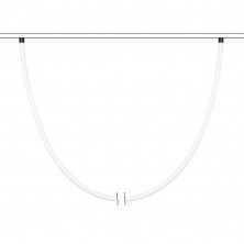 Трековый магнитный светильник Arlight MAG-ORIENT-TUBE-ELASTIC-R25-L5000-70W Warm3000 (BK, 360 deg, 48V) 044337
