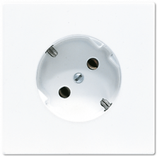 Розетка штепсельная Schuko Jung LS520-45WW